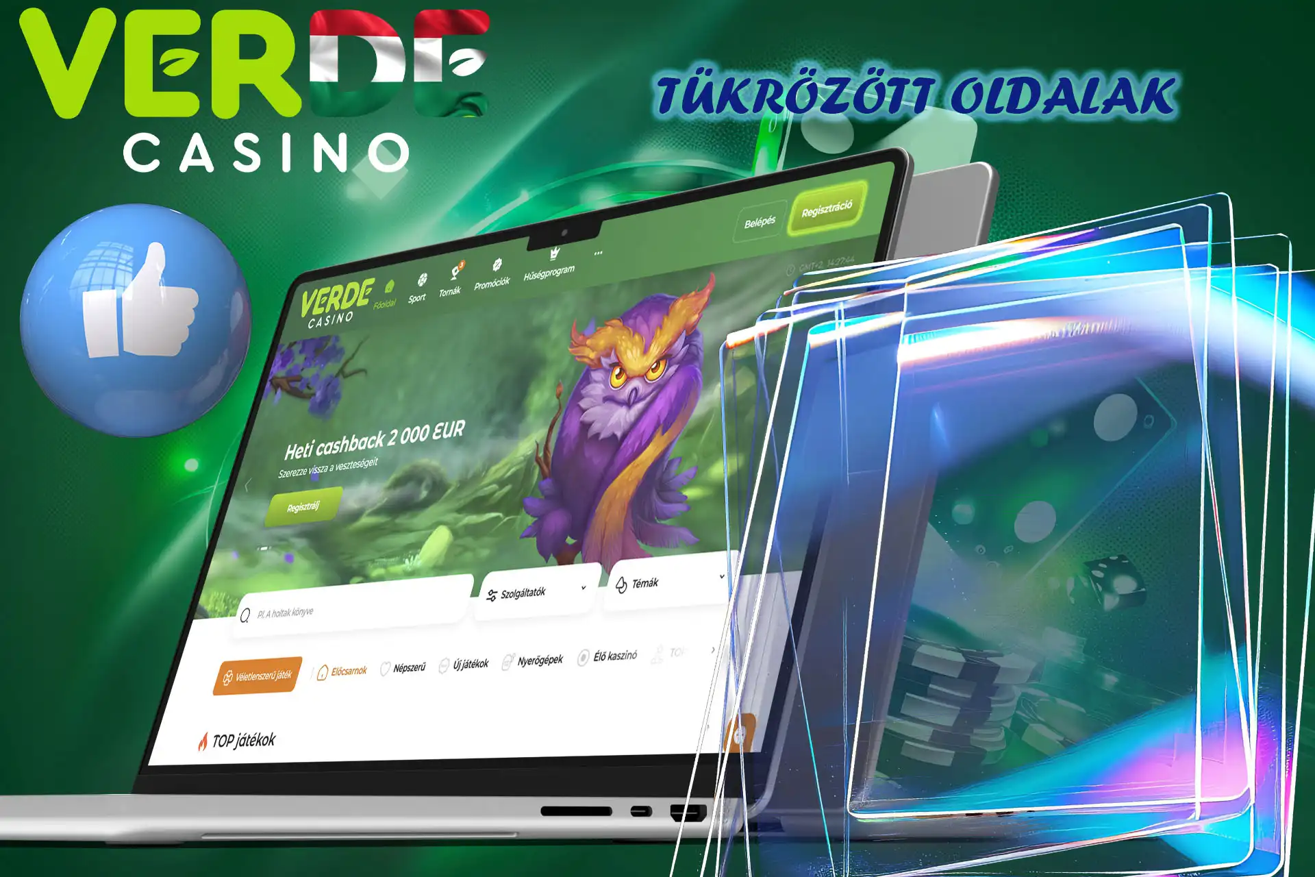 A Casino Verde több alternatív tükör oldallal rendelkezik